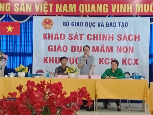 Đón Bộ GD&ĐT khảo sát chính sách phát triển Giáo dục Mầm non trên địa bàn Quận 7
